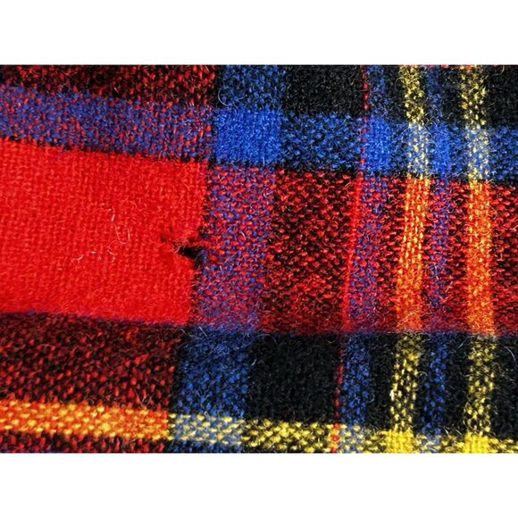 Vintage St. John's Bay Shirt Jacket Mens M Red Tartan Plaid Wool Lined CPO 90s - Picture 11 of 14